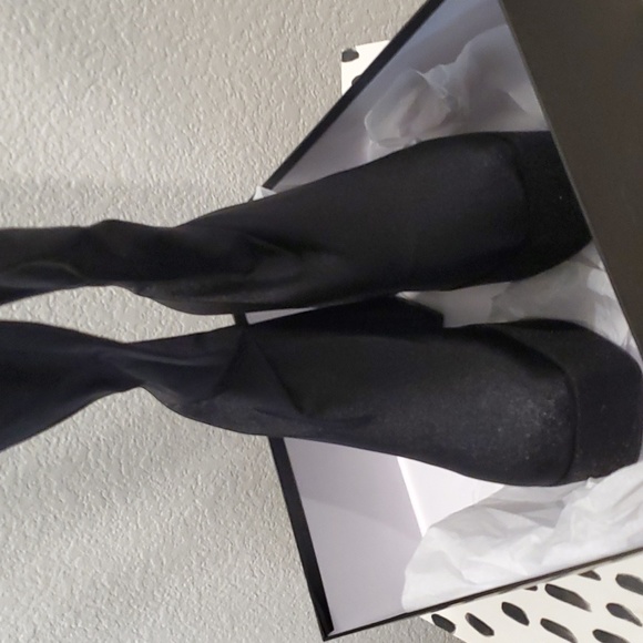 STRETCH CHUNKY HEEL PANT BOOT IN BLACK size 7.5 - Picture 5 of 7